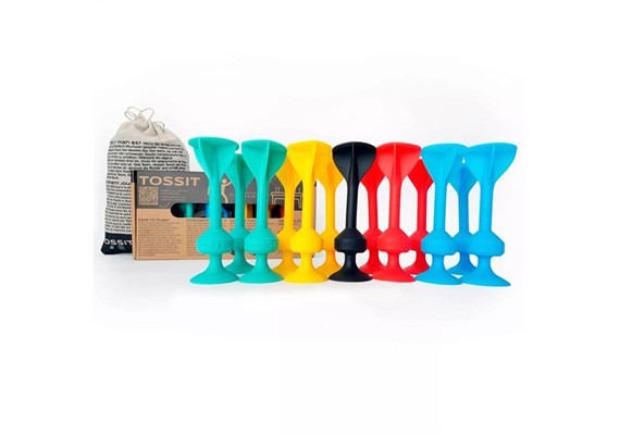 Tossit - Saugnapf-Darts - Family Pack rot/türkis/blau/gelb