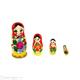 Traditionelles Babuschka Set 4 Stück 8.9 cm