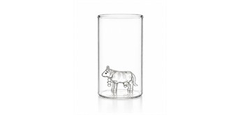 Trauffer 0600 Wasserglas mit Trauffer Kuh 350ml