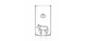 Trauffer 0603 Wasserglas mit Trauffer Kuh Switzerland 350ml