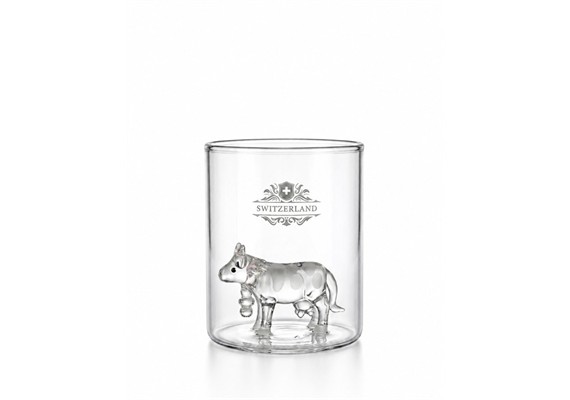 Trauffer 0605 Schnapsglas mit Trauffer Kuh Switzerland 50ml