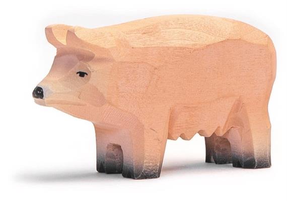 Trauffer 1947 Hausschwein Piggy, handgeschnitzt