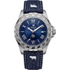 Trauffer TR-AG-03-SL81 Herren-Uhr 3 Zeiger Jeans dunkel Stahl Blau 42mm