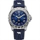 Trauffer TR-AG-03-SL81 Herren-Uhr 3 Zeiger Jeans dunkel Stahl Blau 42mm