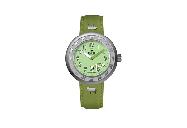 Trauffer TR-AK-GR-01 Kids Uhr Grün 30 mm Silber