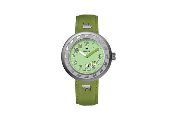 Trauffer TR-AK-GR-01 Kids Uhr Grün 30 mm Silber