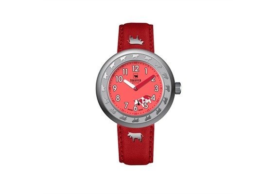 Trauffer TR-AK-RE-01 Kids Uhr Rot 30 mm Silber