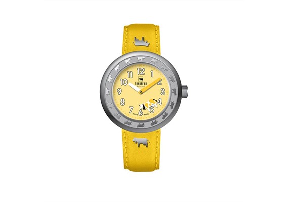 Trauffer TR-AK-YE-01 Kids Uhr Gelb 30 mm Silber