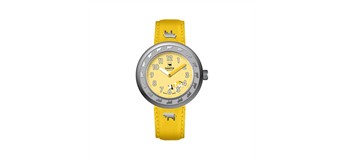 Trauffer TR-AK-YE-01 Kids Uhr Gelb 30 mm Silber