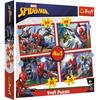 Trefl 34384 - 4 in 1 Puzzles Spiderman