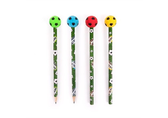Trendhaus 960672 Bleistift und Radierer Fussball 1 Stück assortiert