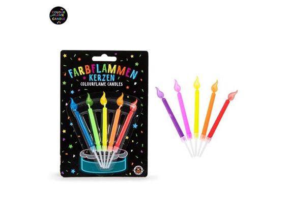 Trendhaus Birthday Fun Farbflammen-Kerzen