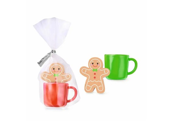 Trendhaus - Radierer Lebkuchenmann mit Tasse 2-fach assortiert