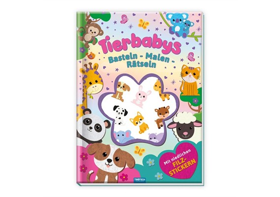 Trötsch 20102 Mal- & Bastelbuch "Tierbabys - basteln, malen, rätseln"