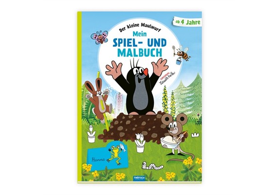 Trötsch 20355 Der kleine Maulwurf Spiel-und Malbuch