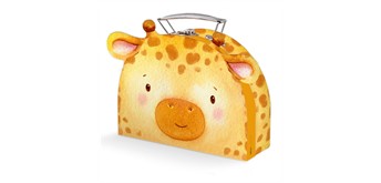 Trötsch 80116N Koffer "Giraffe" formgestanzt