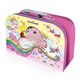 Trötsch 81133N Kinderkoffer mit Fenster und Glitzerfolie gefüllt Einhornwelt