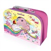 Trötsch 81133N Kinderkoffer mit Fenster und Glitzerfolie gefüllt Einhornwelt