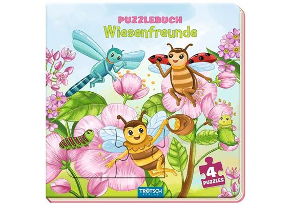 Trötsch - Puzzlebuch Wiesenfreunde mit 4 Puzzles