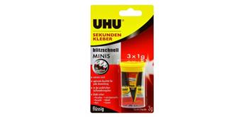 UHU - Sekundekleber Super Mini 3 x 1 Gramm