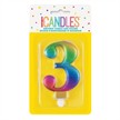 Unique Candles - Regenbogenkerze ''3'', 8 cm | Bild 2