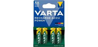 Varta Batterien Recharge Accu Power AA 2600mAh 4 Stück