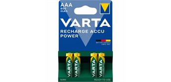 Varta Batterien RECHARGE ACCU Power AAA 800mAh 4 Stück