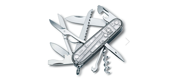 Victorinox - Huntsman, 91 mm silver transparent