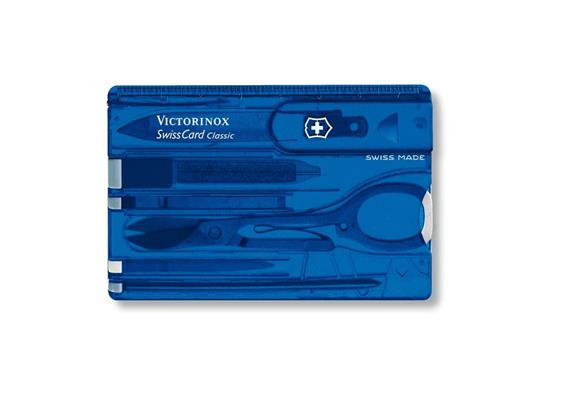 Victorinox - Swiss Card Classic, blau, transparent