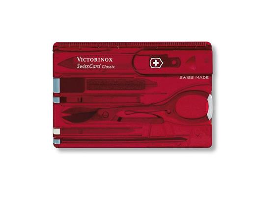 Victorinox - Swiss Card Classic, rot transparent