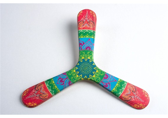 Wallaby bedruckter Boomerang für Kinder - Indian