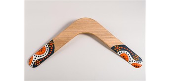 Wallaby handgemachter Boomerang für Erwachsene - Vintage schwarz