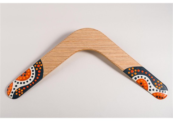 Wallaby handgemachter Boomerang für Erwachsene - Vintage schwarz