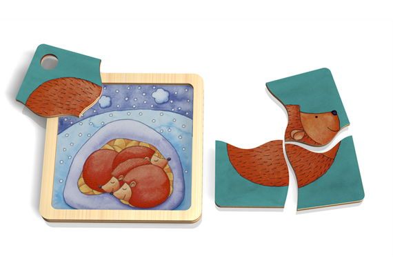 Weizenkorn Minipuzzle Igel