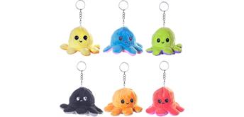 Wende Oktopus Plüsch Schlüsselanhänger 10 cm assortiert 1 Stück