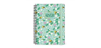 Wochenplaner für 12 Monate mit Spiralbindung - Large - 2027 Bee - Green