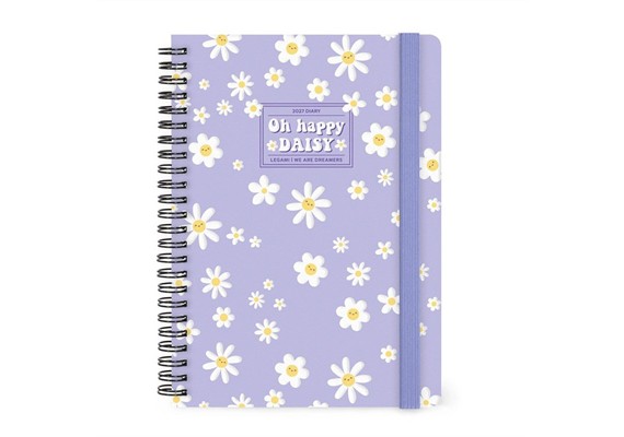 Wochenplaner für 12 Monate mit Spiralbindung - Large - 2027 Daisy - Lilac