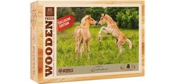 Wooden City - Mini-Puzzle Holz Fohlen 40 Teile