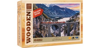 Wooden City - Mini-Puzzle Holz RhB Viadukt 100 Teile