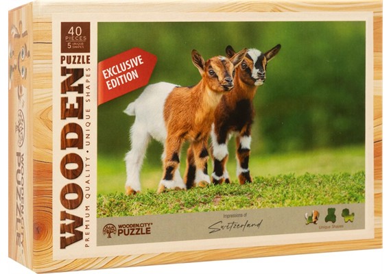 Wooden City - Mini-Puzzle Holz Zicklein 40 Teile