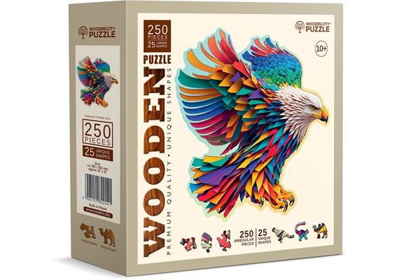 Wooden City - Puzzle Holz L Bright Eagle 250 Teile