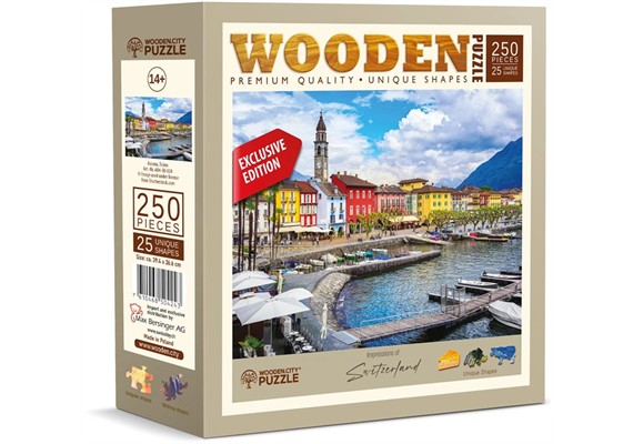 Wooden City Puzzle Holz L CH Ascona 250 Teile
