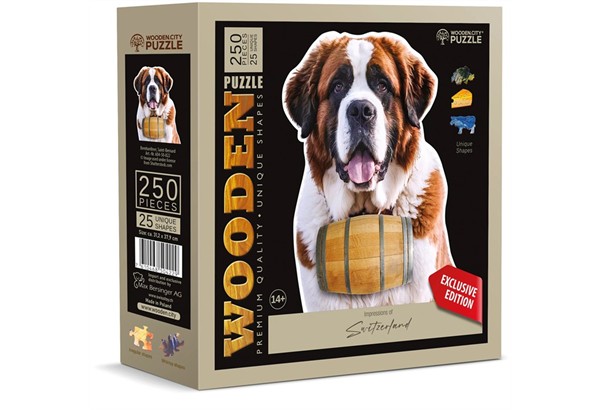 Wooden City Puzzle Holz L CH Bernhardiner 250 Teile