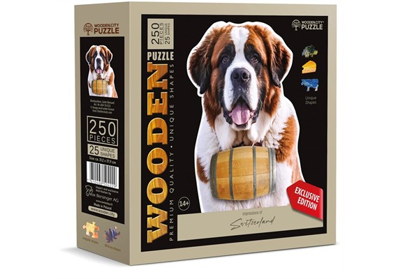 Wooden City Puzzle Holz L CH Bernhardiner 250 Teile