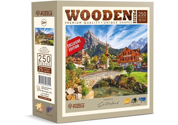 Wooden City Puzzle Holz L CH Kandersteg