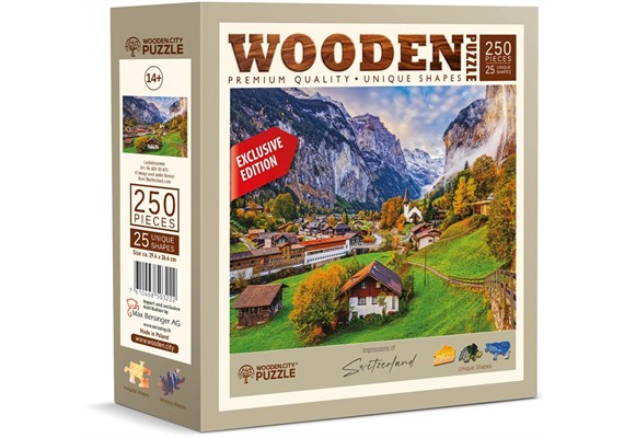 Wooden City Puzzle Holz L CH Lauterbrunnen