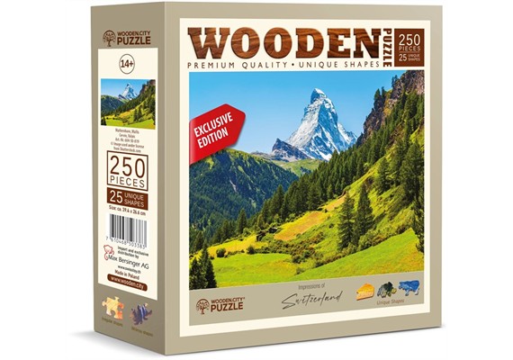 Wooden City Puzzle Holz L CH Matterhorn