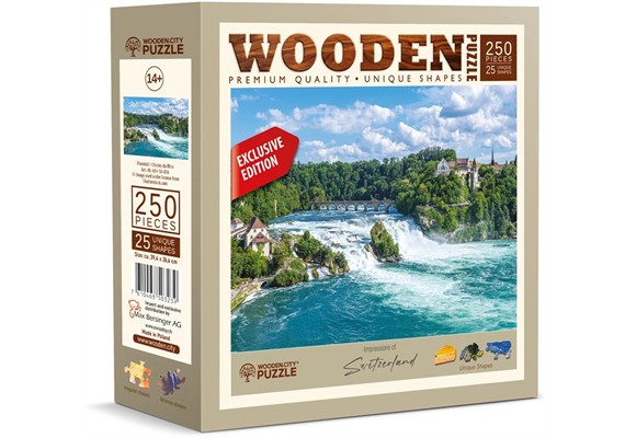 Wooden City Puzzle Holz L CH Rheinfall