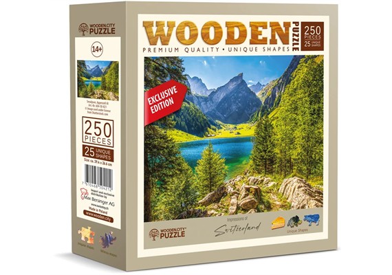 Wooden City Puzzle Holz L CH Seealpsee 250 Teile