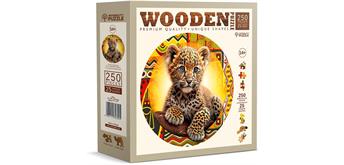 Wooden City - Puzzle Holz L Cute Little Leopard, 250 Teile